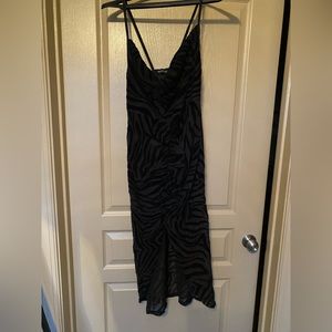 Pretty Little Thing Black Zebra Print Dress